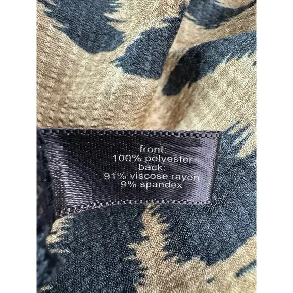 The Limited Womens Leopard Cowl Neck Sleeveless Top S Cheetah Animal Print Y2K - Picture 7 of 10